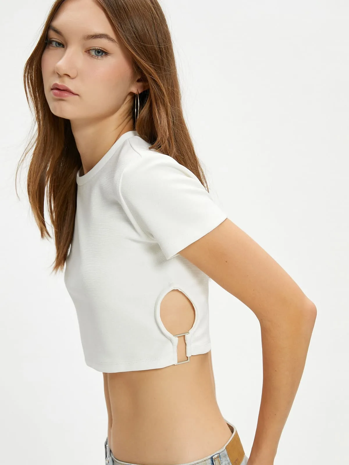 Slim Fit Basic Solid Color T-Shirt - Imagem 2